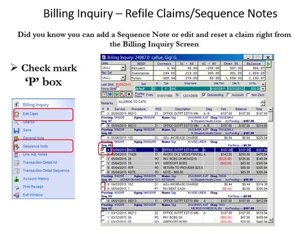 billing inquiry screen 1