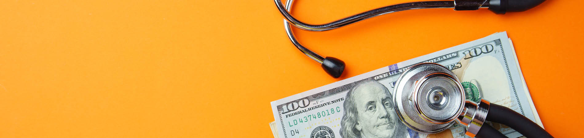 money under a stethoscope